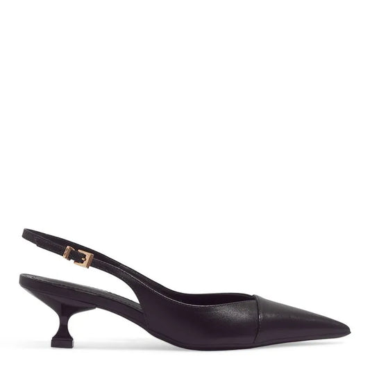Scarpin Santa Lolla Slingback Couro Confort Bico Fino Salto Baixo 06F2.4A7B.033B