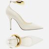 Scarpin Arezzo Couro Salto Fino Tira Silvia Braz A127540109
