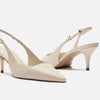 Scarpin Arezzo Couro Slingback Detalhe Metal A127570089