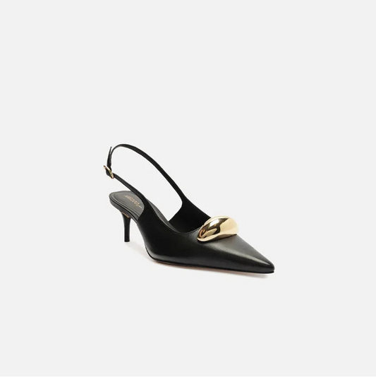 Scarpin Arezzo Couro Slingback Metal Silvia Braz A127570108