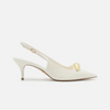 Scarpin Arezzo Couro Slingback Metal Silvia Braz A127570108