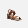 Sandália Arezzo Couro Salto Bloco Tiras Tachas  A134360019