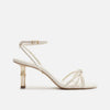 Sandália Arezzo Salto Médio Bamboo Metal A135340001