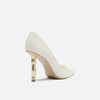 Scarpin Arezzo Couro Salto Bamboo Metal A135490001