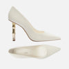 Scarpin Arezzo Couro Salto Bamboo Metal A135490001