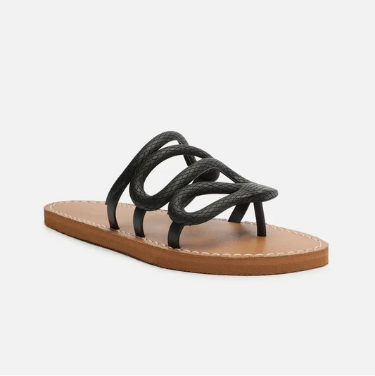 Rasteira Arezzo Bico Redondo Snake Nancy Z190300012