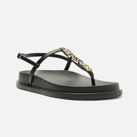 Sandália Rasteira Arezzo Slim Strass Lara Z191140022
