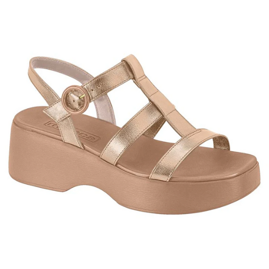 Sandália Moleca Flatform Metalizada 5503.101