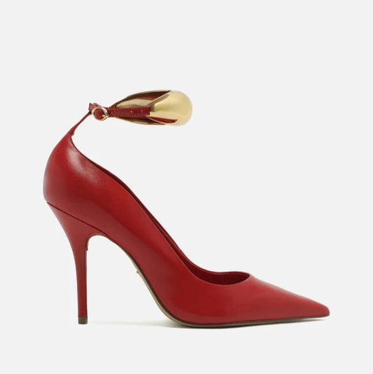Scarpin Arezzo Couro Salto Fino Tira Silvia Braz A127540109