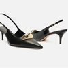 Scarpin Arezzo Couro Slingback Metal Silvia Braz A127570108