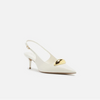 Scarpin Arezzo Couro Slingback Metal Silvia Braz A127570108