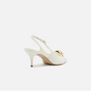 Scarpin Arezzo Couro Slingback Metal Silvia Braz A127570108