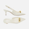 Scarpin Arezzo Couro Slingback Metal Silvia Braz A127570108