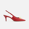 Scarpin Arezzo Couro Slingback Metal Silvia Braz A127570108