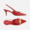 Scarpin Arezzo Couro Slingback Metal Silvia Braz A127570108