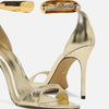 Sandália Arezzo Couro Salto Fino Metal Silvia Brazz A129770033