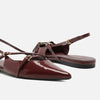Sapatilha Arezzo Verniz Slingback Tiras Fivelas A132190004