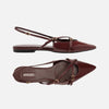 Sapatilha Arezzo Verniz Slingback Tiras Fivelas A132190004