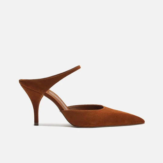 Sandália Arezzo + TIG Salto Fino Camurça A134110004