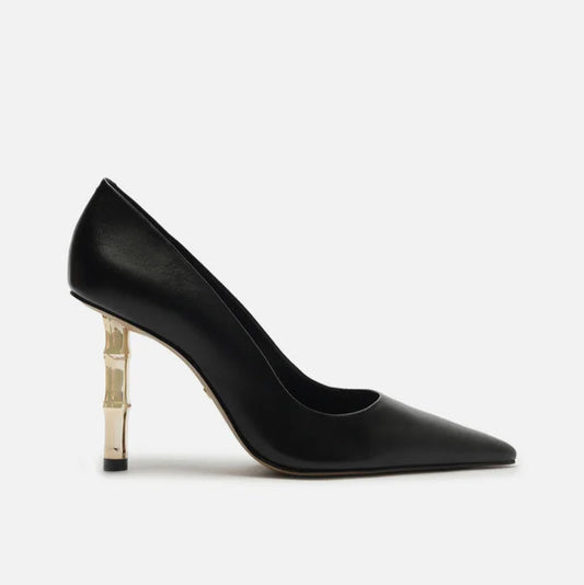 Scarpin Arezzo Couro Salto Bamboo Metal A135490001