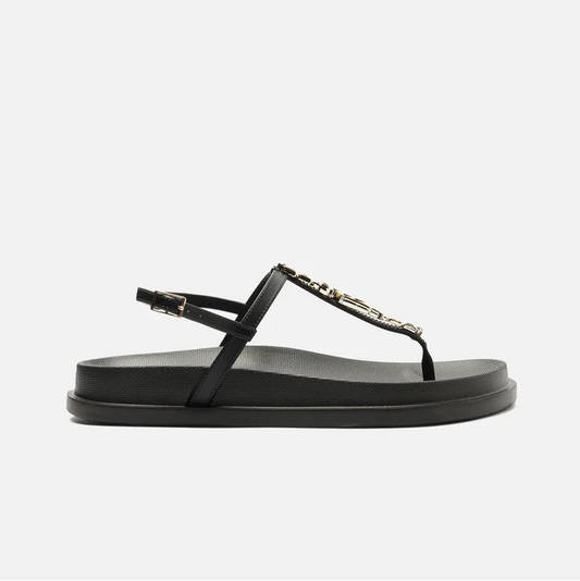 Sandália Rasteira Arezzo Slim Strass Lara Z191140022