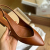 Sapatilha Ana Capri Slingback Salto Bloco Corte Triangular C305700015